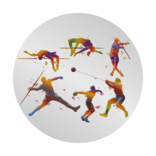 Érembetét - Atlétika 25mm akril - ezüst