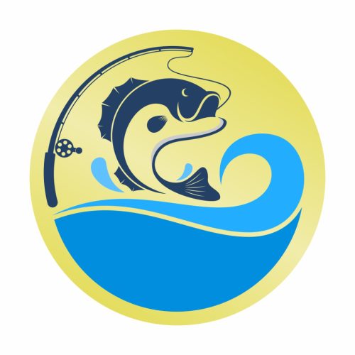 Érembetét - Horgászat 25mm matrica - arany