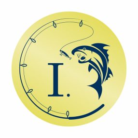 Érembetét - Horgászat 25mm matrica - arany