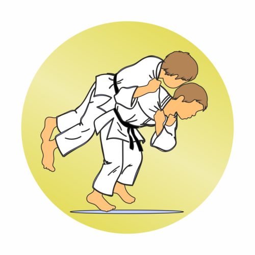 Érembetét - Judo 25mm matrica - arany