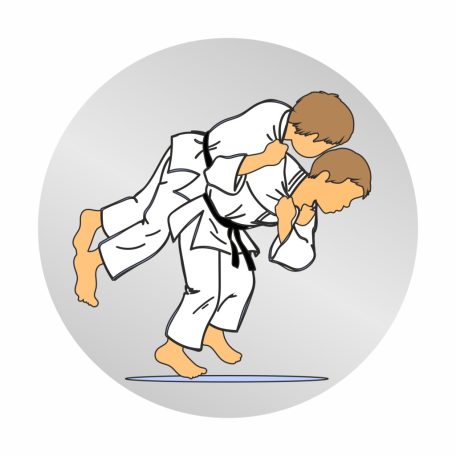 Érembetét - Judo 25mm matrica - ezüst