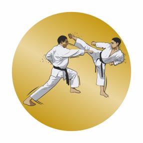 Érembetét - Karate 25mm akril - bronz