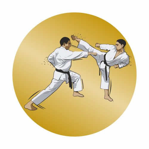 Érembetét - Karate 25mm akril - bronz