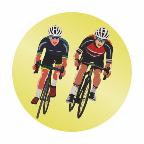 Érembetét - Kerékpár 25mm akril - arany