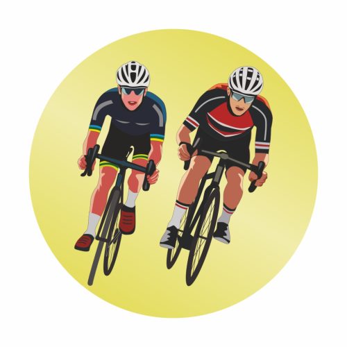 Érembetét - Kerékpár 25mm matrica - arany