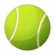 Érembetét - Teniszlabda 25mm matrica