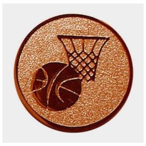 Érembetét - KOSÁRLABDA 25mm bronz 010
