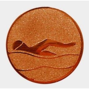 Érembetét - ÚSZÁS 25mm bronz         015 