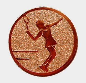 Érembetét - TENISZ NŐI 25mm bronz    032 