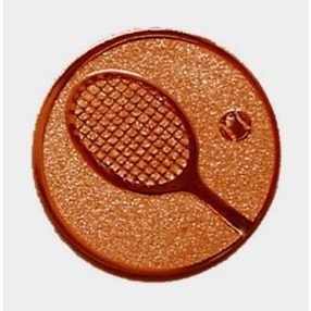 Érembetét - TENISZ 25mm bronz   033 