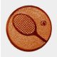 Érembetét - TENISZ 25mm bronz   033 