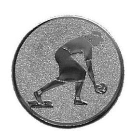 Érembetét - BOWLING NŐI 25mm ezüst 038