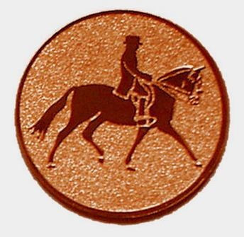 Érembetét - DÍJLOVAS 25mm bronz      065 