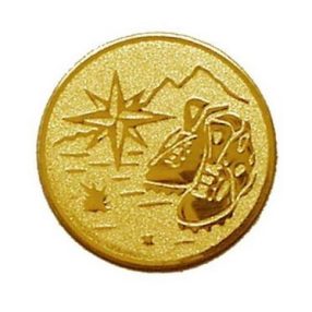 Érembetét - BAKANCS 25mm arany  163 