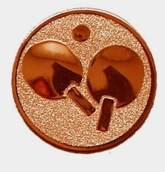 Érembetét - ASZTALITENISZ 50mm bronz 036 