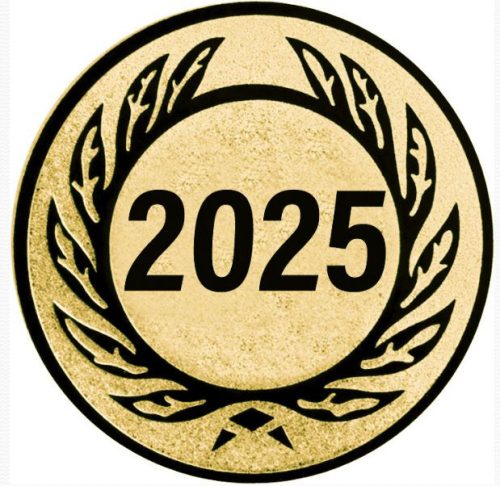 Érembetét -tét 108 arany színű átm.: 50 mm, 2025 -  Évszám