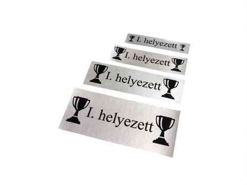 Matrica /ezüst-fekete/ /téglalap alakú/ /serlegre/ /12mm széles/