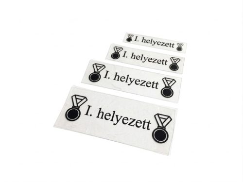Matrica /átlátszó-fekete/ /téglalap alakú/ /éremre/ /24mm széles/