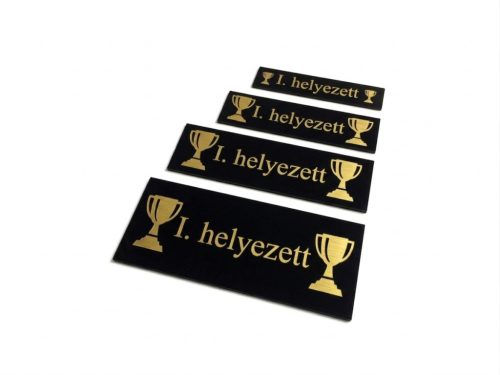 Matrica /fekete-arany/ /téglalap alakú/ /serlegre/ /36mm széles/