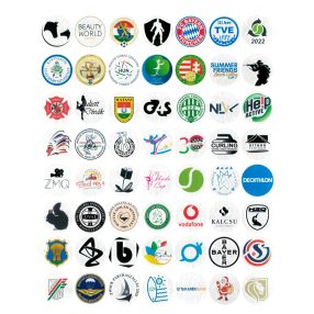 ! Érembetét matrica - fehér 25mm EGYEDI