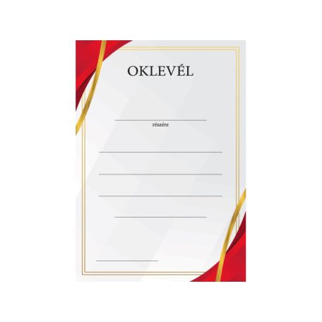 OKLEVÉL A/5 OKL-26