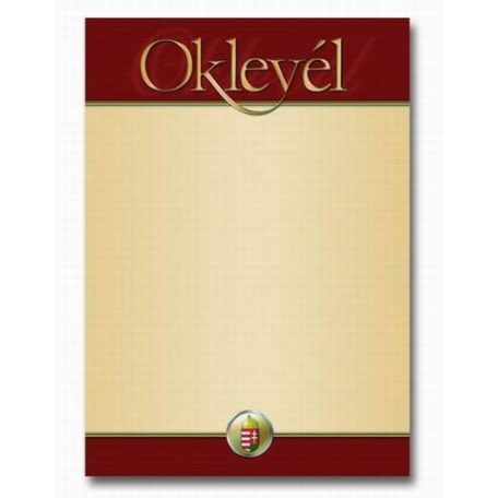 OKLEVÉL A/4 BARNA   