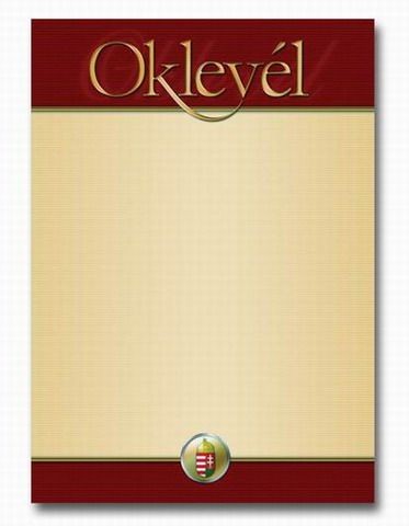 OKLEVÉL A/4 BARNA   
